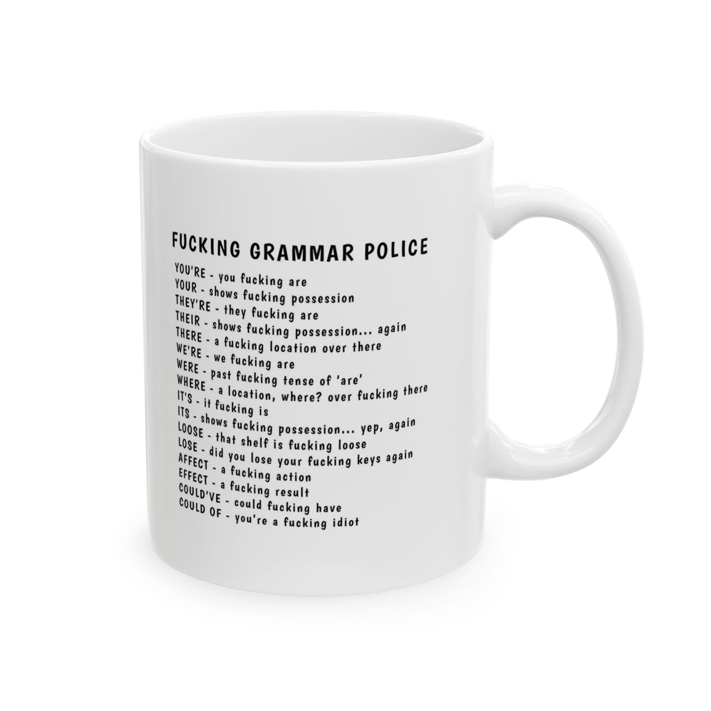 Ceramic Mug — 'F---ing Police' Lyrics Coffee Mug (11oz)