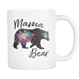 Mama Bear Floral Silhouette Coffee Mugs