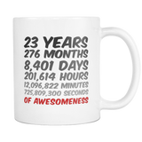 23 Years Birthday or Anniversary Mug