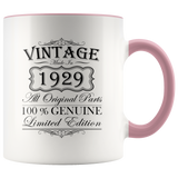 90th Birthday Mug – Gift Ideas - Vintage – Born In 1929 Accent Coffee Mug