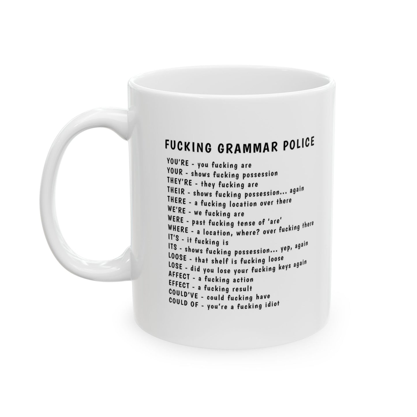 Ceramic Mug — 'F---ing Police' Lyrics Coffee Mug (11oz)