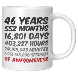 46 Years of Awesomeness Mug