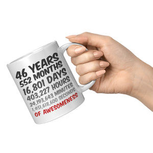 46 Years of Awesomeness Mug