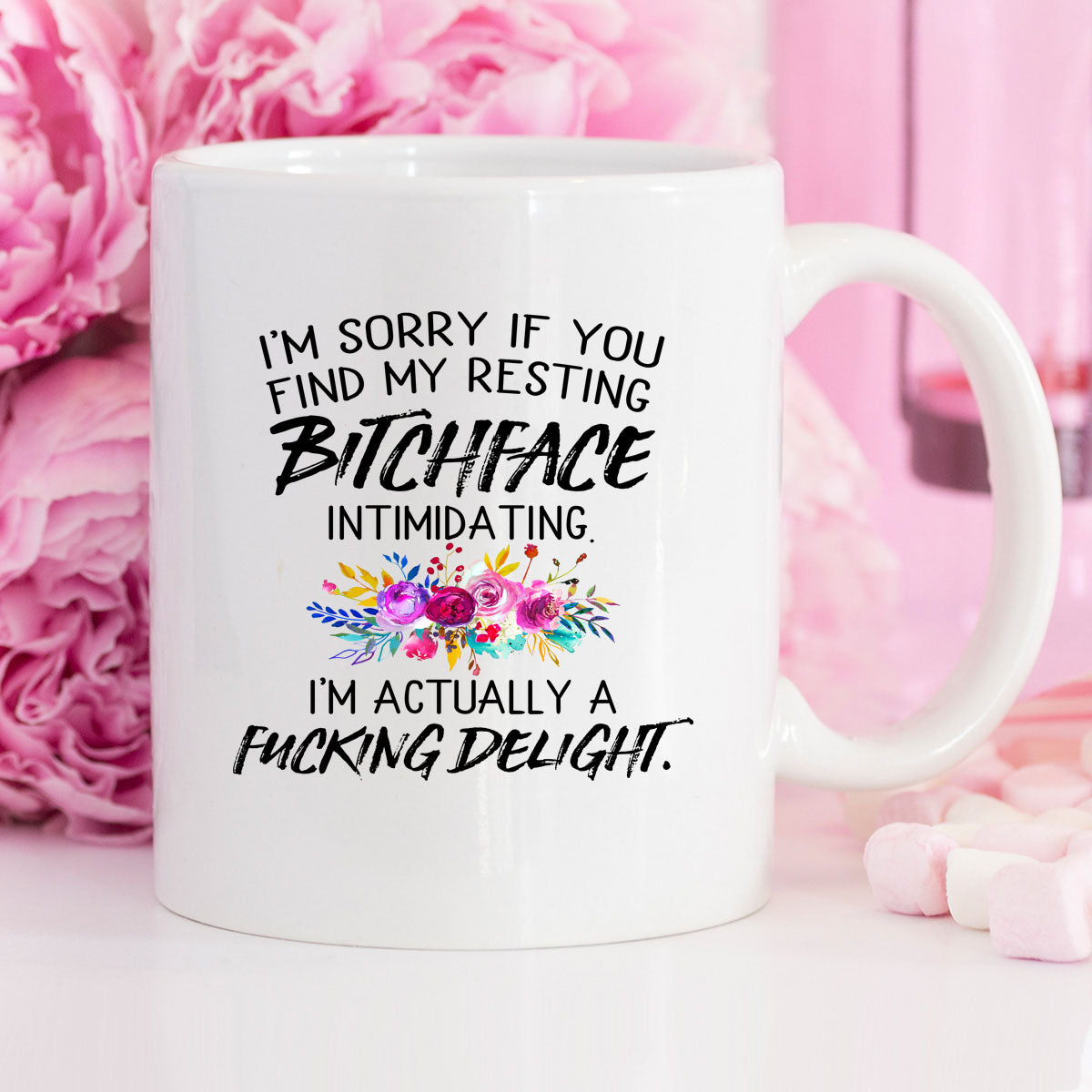 Funny Coffee Mug – “Resting Bitchface” Ceramic Mug (11oz )