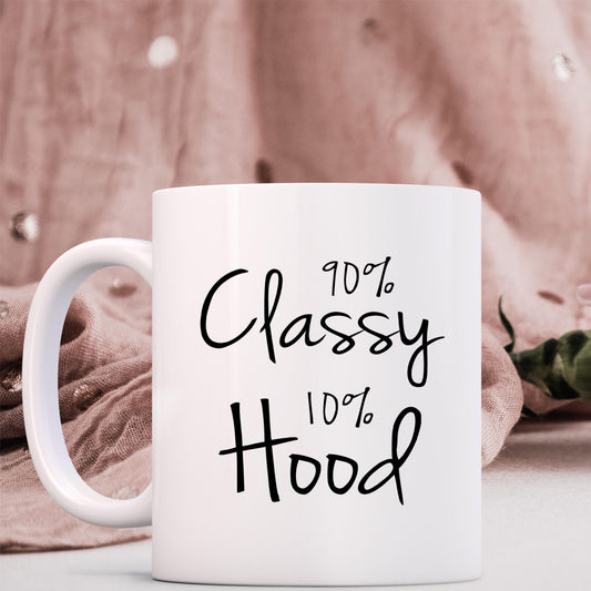 Ceramic Mug - Classy Hot Mess Script Coffee Tea Cup (11oz)