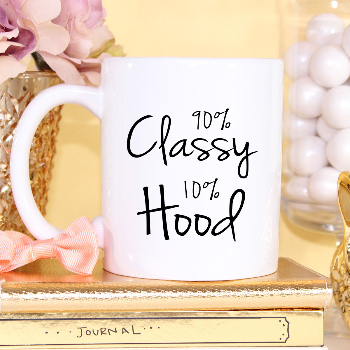 Ceramic Mug - Classy Hot Mess Script Coffee Tea Cup (11oz)