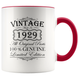 90th Birthday Mug – Gift Ideas - Vintage – Born In 1929 Accent Coffee Mug