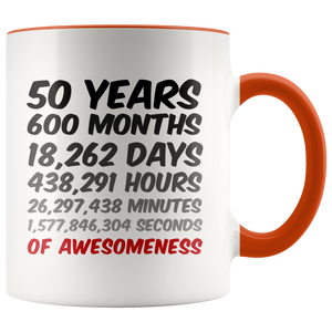 50th Birthday Mug 50 Years of Awesomeness