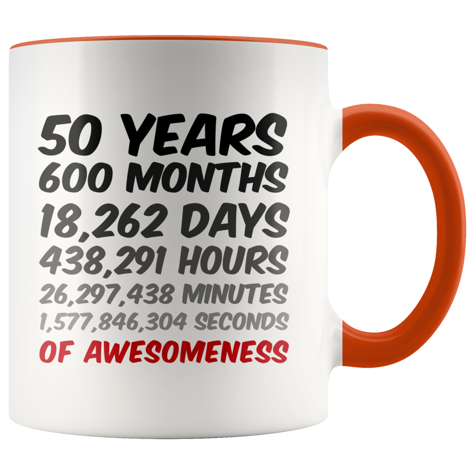 50th Birthday Mug 50 Years of Awesomeness