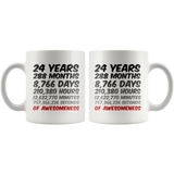 24 Years Birthday or Anniversary Mug