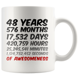 48 Years Birthday or Anniversary Mug