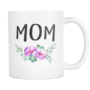 Mom Mug - Purple Flowers