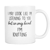 In My Head I'm Knitting Mug