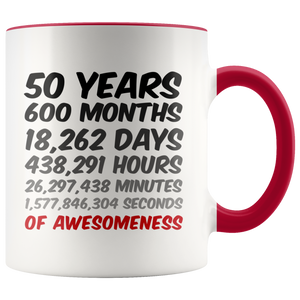 50th Birthday Mug 50 Years of Awesomeness