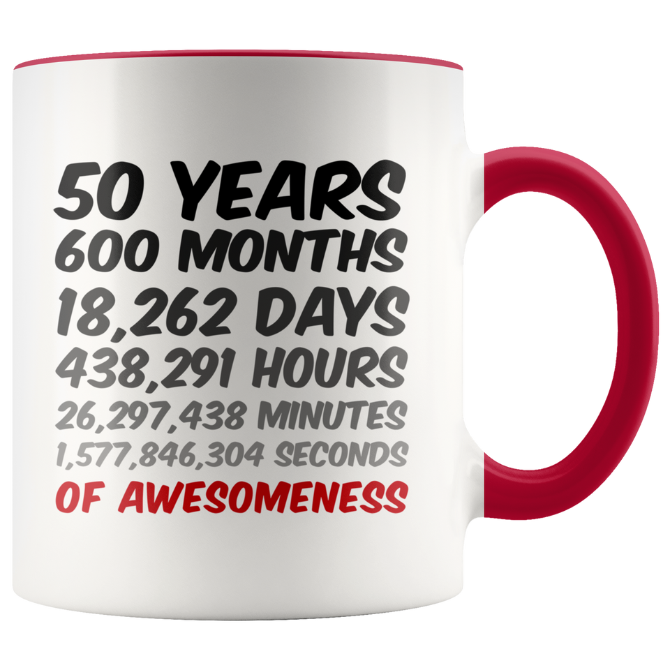 50th Birthday Mug 50 Years of Awesomeness