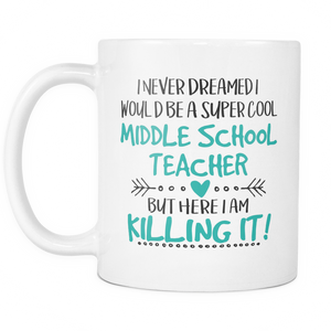Super Cool Middle School Teacher Coffee Mug