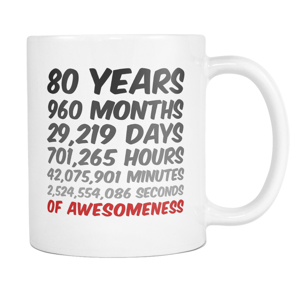 80 Years of Awesomeness Coffee Mug