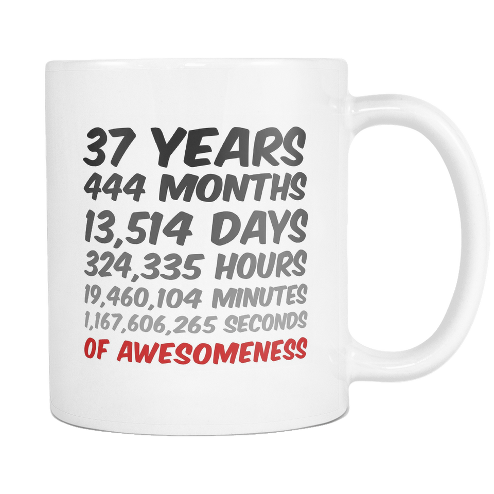 37 Years Birthday Mug or Anniversary Gift Idea