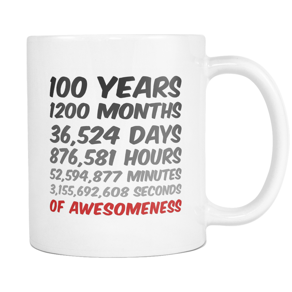 100 Years Birthday or Anniversary Mug