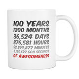 100 Years Birthday or Anniversary Mug