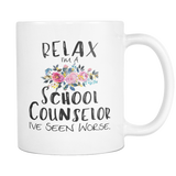 Relax I'm A School Counselor Coffee Mugs