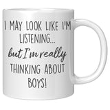 Thinking About Boys Mug