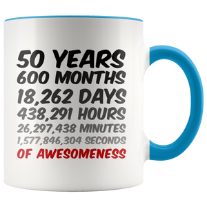 50th Birthday Mug 50 Years of Awesomeness