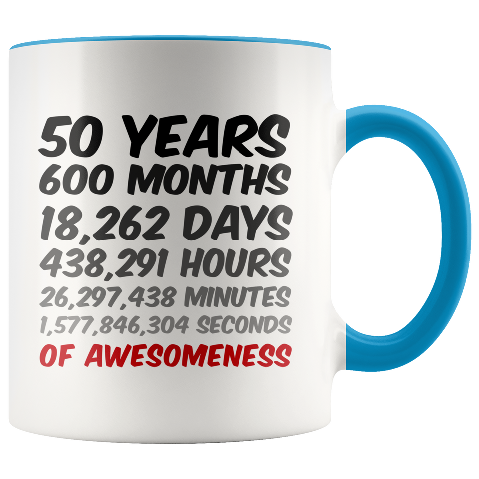 50th Birthday Mug 50 Years of Awesomeness