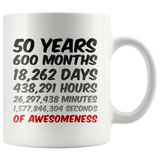 50th Birthday Mug 50 Years of Awesomeness