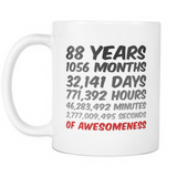 88 Years Birthday Coffee Mug or Anniversary Gift Idea