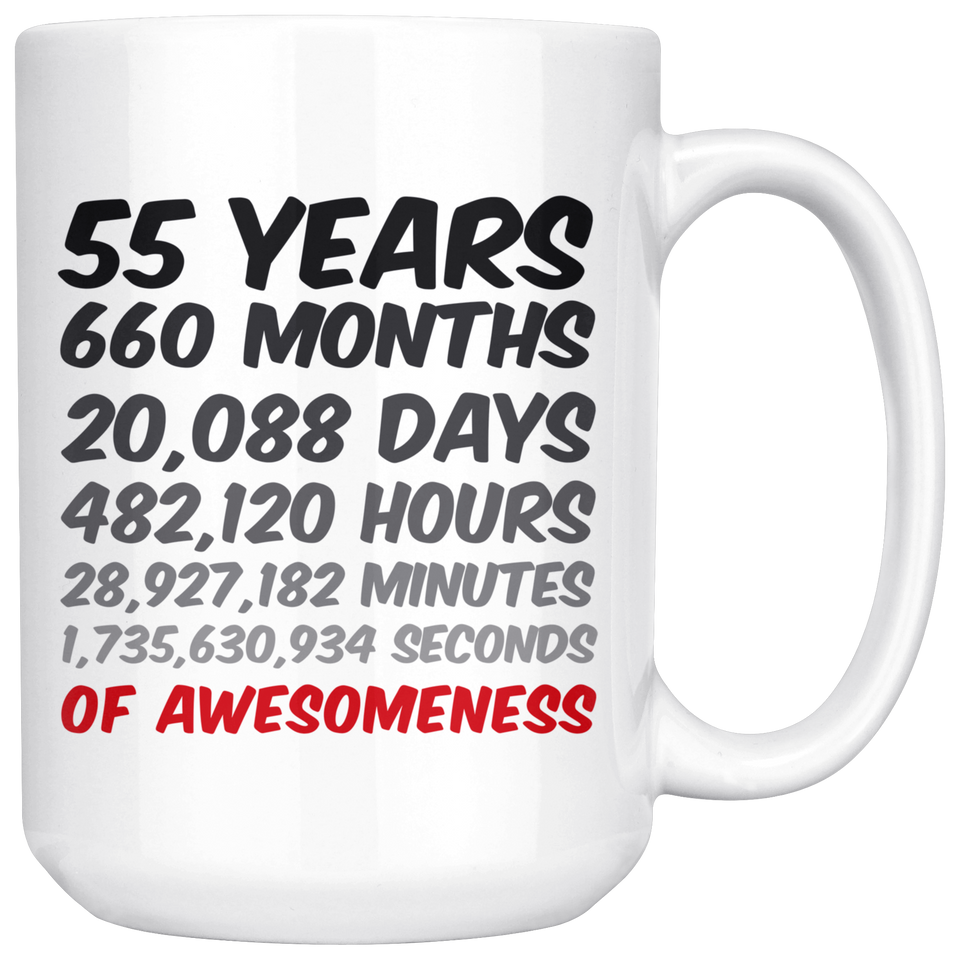 55 Birthday or Anniversary Mug