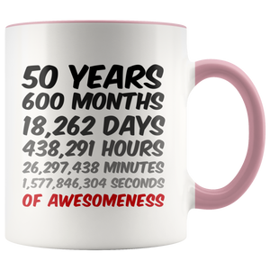 50th Birthday Mug 50 Years of Awesomeness