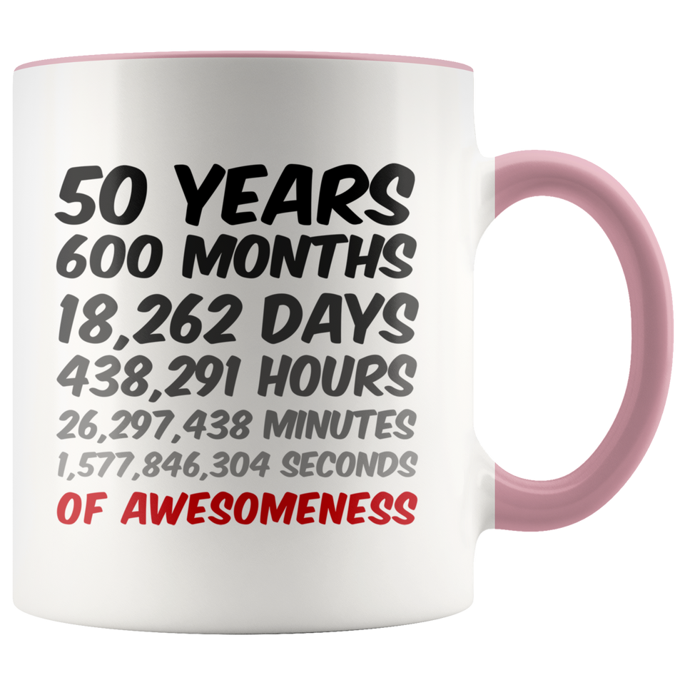 50th Birthday Mug 50 Years of Awesomeness