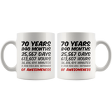 70 Years Birthday Mug