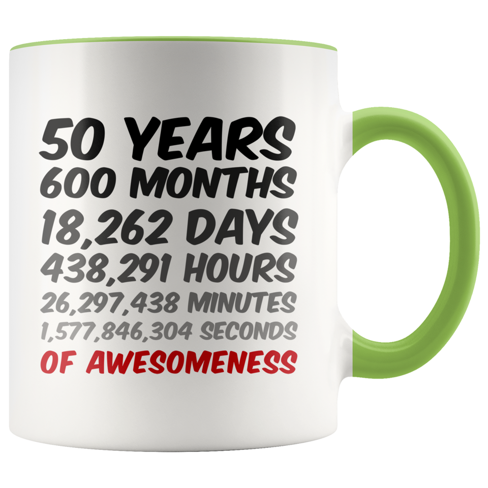 50th Birthday Mug 50 Years of Awesomeness