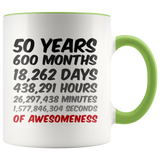 50th Birthday Mug 50 Years of Awesomeness