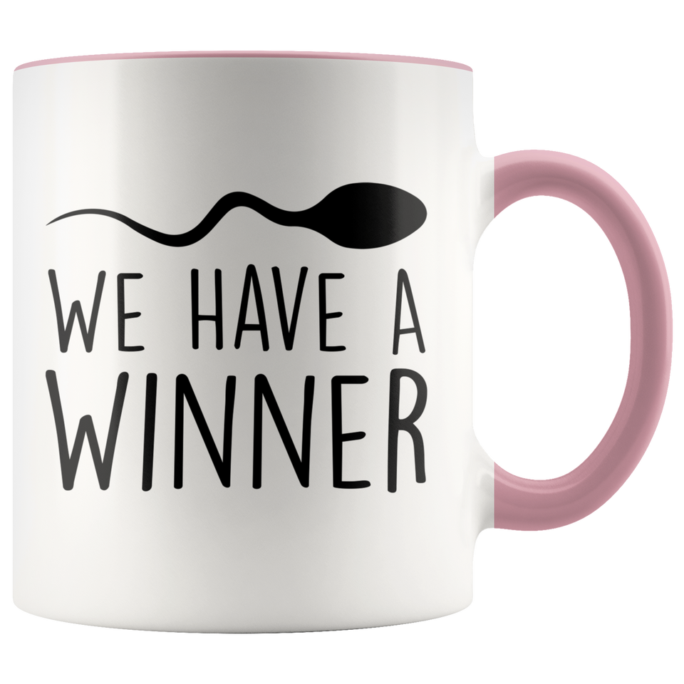 We Have A Winner, Funny Pregnancy Announcement Accent Mug