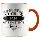 Only The Best Dads Get Promoted To Papu Accent Mug