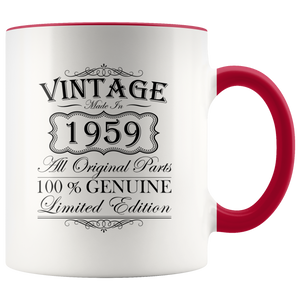 60th Birthday Mug – Gift Ideas - Vintage – Born In 1959 Accent Coffee Mug