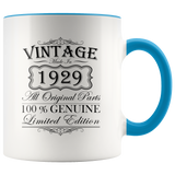 90th Birthday Mug – Gift Ideas - Vintage – Born In 1929 Accent Coffee Mug