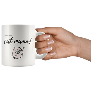 I am a proud cat mama mug