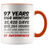 97 Years Birthday Mug Accent