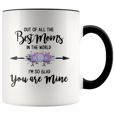 Out of the Best Moms in the World Accent Mug