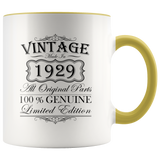 90th Birthday Mug – Gift Ideas - Vintage – Born In 1929 Accent Coffee Mug