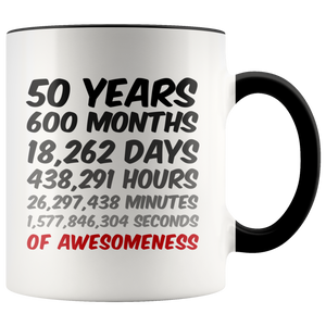 50th Birthday Mug 50 Years of Awesomeness