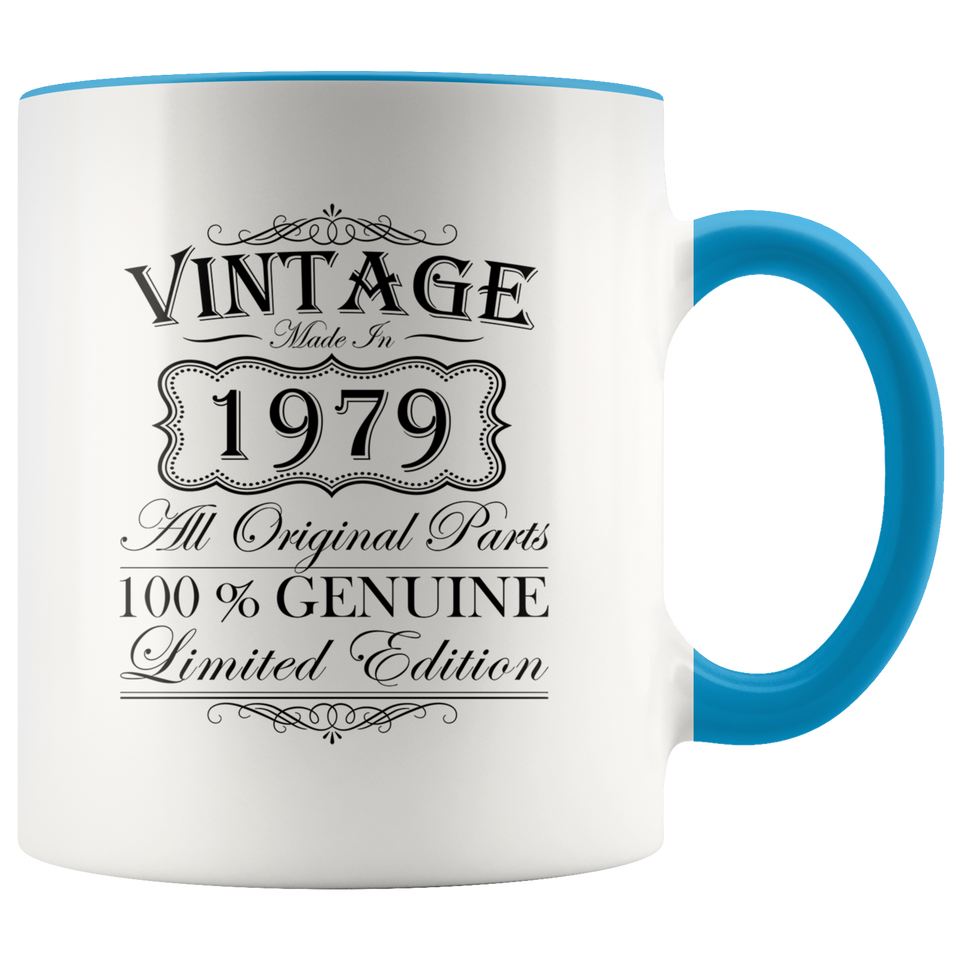40th Birthday Mug – Gift Ideas - Vintage – Born In 1979 Accent Coffee Mug