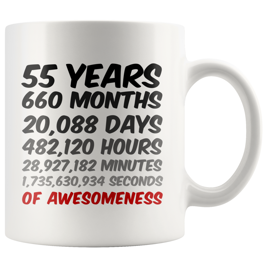 55th Birthday or Anniversary Mug