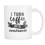 I turn Coffee Into Contracts 11 & 15oz