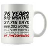 76 Years Birthday or Anniversary Mug
